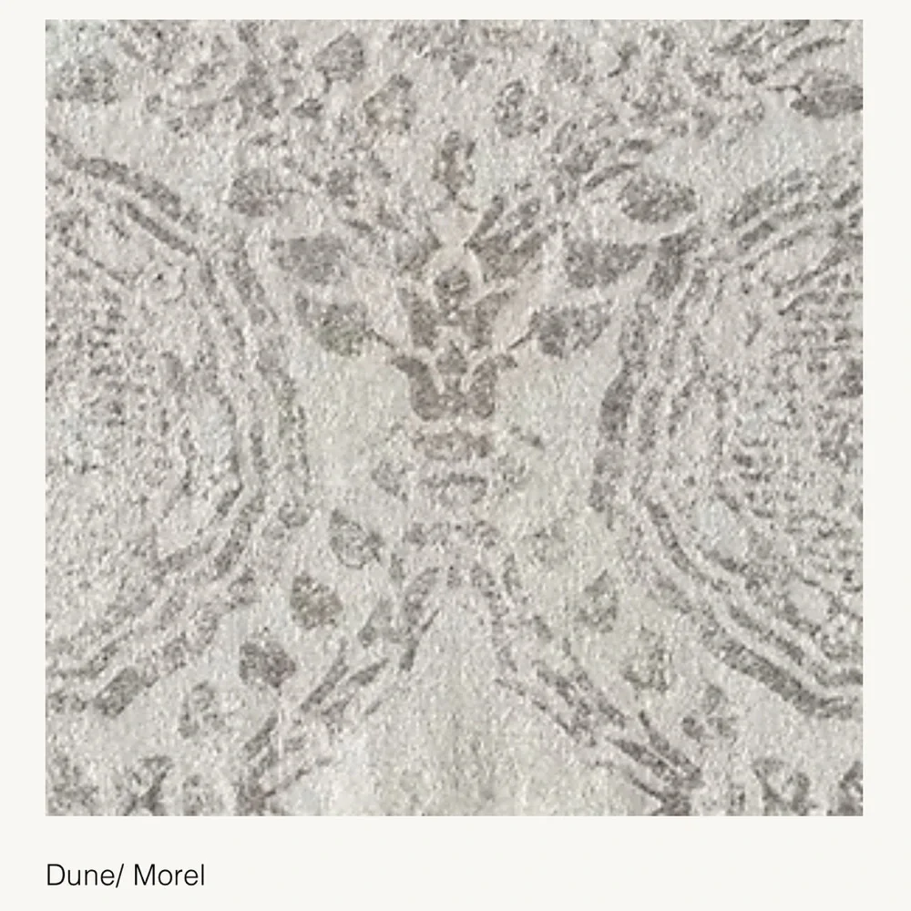 Restoration Hardware Taupe and White Patterned Duvet Cover